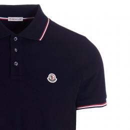 26SS 로고 패치 삼선 PK 티셔츠 네이비 8A703 00 84556 77X