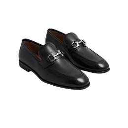 ◆당일◆26SS 포스터 FOSTER 은장 더블 간치니 로퍼 블랙 0762636