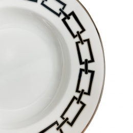 ◆당일◆카테네 CATENE 수프 플레이트 24CM 블랙/화이트 004RG00 FPT210010245G00125500