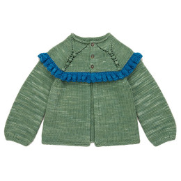 ◆키즈◆25SS 키즈 러플 가디건 그린 K1034S25 342