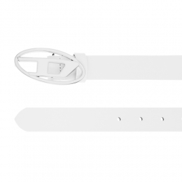 ◆당일◆24FW B-1DR 로고 버클 슬림 벨트 화이트 X09716 P1245 T1003