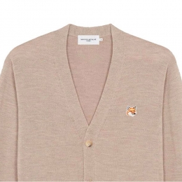 ◆당일◆25SS 폭스 헤드 패치 브이넥 가디건 베이지멜란지 GU00542KT1036 H250
