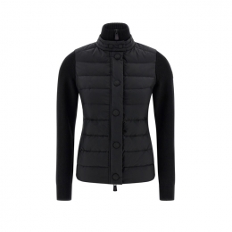 ◆당일◆25FW 로고 패치 울 믹스 경량 패딩 자켓 블랙 9B000 16 A9462 999