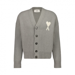 ◆당일◆25FW 빅하트 로고 알파카 가디건 그레이 UKC365 KN0135 058