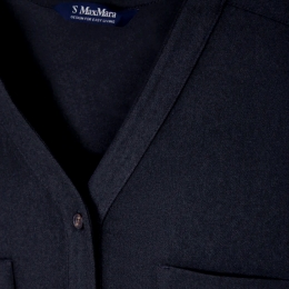 ◆당일◆25FW 나인 NINE 울 플란넬 브이넥 셔츠 네이비 2529116023 006