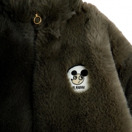 ◆키즈◆키즈 리츠라츠 패치 폭스 퍼 자켓 그레이 25710107 97