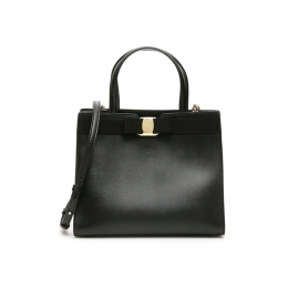 ◆당일◆26SS 뉴 바라 보우 미디움 토트&크로스백 블랙 21-I290 0734058