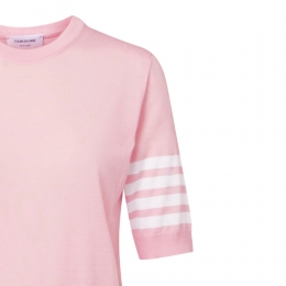 ◆당일◆26SS 사선 메리노 울 숏 슬리브 니트 라이트핑크 FKA471B Y1014 680