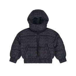 ◆키즈◆여성 로고 패턴 나일론 숏 푸퍼 자켓 블랙 F5MSJUPF004 110