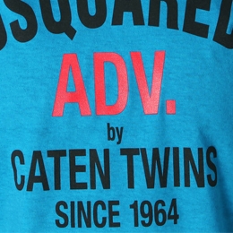 ◆15주년◆로고 프린트 티셔츠 블루그린 71GD0120