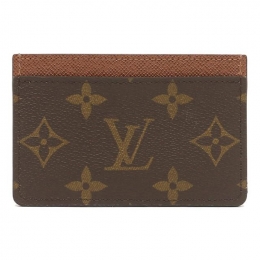 ◆당일◆23SS 포트-카트 심플 모노그램 카드지갑 브라운 M61733