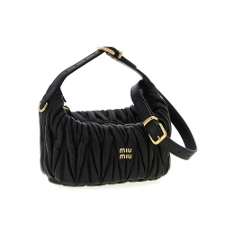 26SS 마틀라세 금장 로고 호보백 블랙 5NE026 AFPP F0002