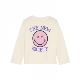 ◆키즈◆키즈 스마일 프린팅 롱슬리브 아이보리 SMLLEY T MOON.WH
