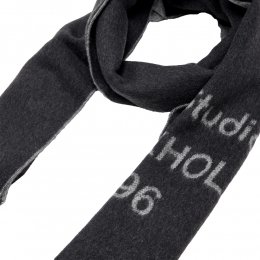 ◆당일◆26SS 시그니처 로고 울 머플러 블랙/화이트 CA0398 J83