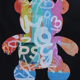 26SS 캐주얼 핏 테디 그래픽 반팔 티셔츠 블랙 M2R 220X VP5789 79