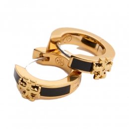 ◆당일◆26SS 키라 에나멜 허기 이어링 골드/블랙 155515 720