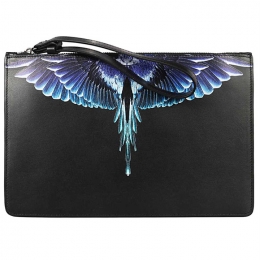 ◆12주년◆터키 윙스 프린트 클러치백 블랙 CMNA013E20LEA001 1043