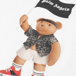 ◆12주년◆파일렛 베어 루즈핏 티셔츠 화이트 PMAA041S21JER006 0101