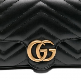 26SS 금장 GG 마몬트 체인 미니백 블랙 ‎751526 AACCE 1061