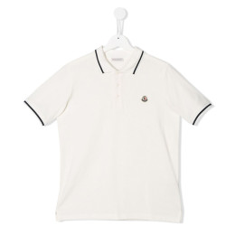 ◆키즈◆21SS 여성 로고 자수 카라 티셔츠 화이트 8A704 20 8496W 034