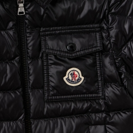 ◆키즈◆키즈 모리용 MOURILLON 로고 패치 카라 패딩자켓 블랙 1G000 04 597Y4 999