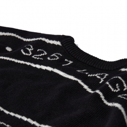 ◆당일◆24SS 라구나 아이콘 백 로고 니트 블랙 117223 BLACK