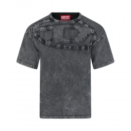 26SS T-BOXT-DEN 로고 데미지 티셔츠 워시드블랙 A19545 0HGBX 9XXA