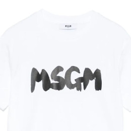 ◆키즈◆25SS 여성 로고 프린트 티셔츠 화이트 S5MSJUTH065 001
