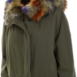 ◆15주년◆퍼 후드 패딩 야상 자켓 카키 18WAF10890 R05X B0101