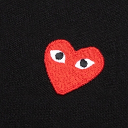 ◆당일◆26SS 레드 하트 와펜 패치 티셔츠 블랙 AX-T108-051-1