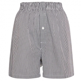 ◆당일◆25FW 시그니처 백 스티치 로고 스트라이프 숏 팬츠 블랙/그레이 S50MU0071 STZ130 961