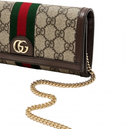 ◆당일◆26SS GG 오피디아 체인 월렛&크로스백 베이지 772309 96IWG 8745