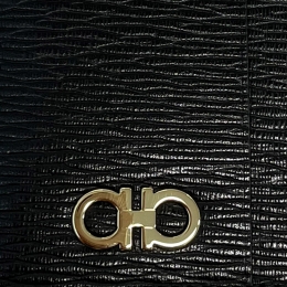 ◆당일◆26SS 금장 더블 간치니 카드지갑 블랙 66-0371 0741376