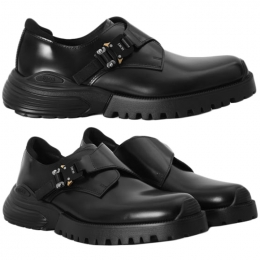 ◆당일◆25SS 버클 컴뱃 몽크 더비 슈즈 블랙 3DE393ZJQ 900