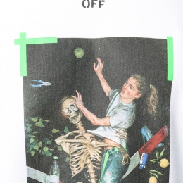 ◆15주년◆파스칼 프린트 오버핏 후드티 화이트 OMBB037F20FLE012 0155