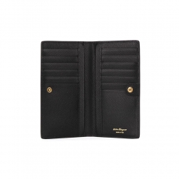 ◆당일◆25FW 더블 간치니 콘티넨탈 장지갑 블랙 22-D779 0726510