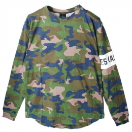 ◆12주년◆완장 프린팅 롱슬리브 티셔츠 카모 LA04TML8100CAMO