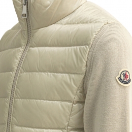 ◆키즈◆키즈 로고 패치 니트믹스 경량패딩 집업 가디건 아이보리 9B000 05 M1122 20C