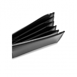 ◆12주년◆실버 로고 스트랩 카드지갑 블랙 JSPQ840103 WQS00059N 001