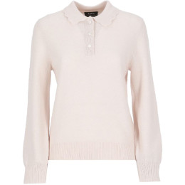 ◆당일◆23FW 올리비아 OLIVIA 카라 울 니트 라이트핑크 WVBBO F23173 AAC