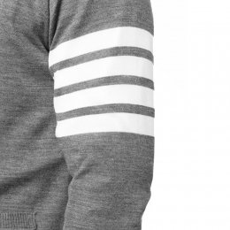 ◆당일◆26SS 사선 완장 클래식 메리노 울 가디건 페일그레이 MKC002A Y1014 058