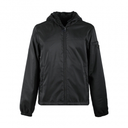 26SS 삼각로고 경량 후드 패딩 자켓 블랙 SGM242 106O F0002