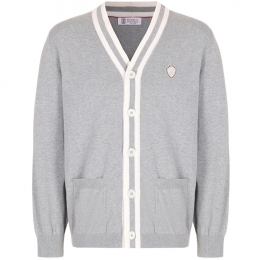 ◆당일◆25FW 로고 패치 가디건 그레이 M29203606F CP157