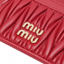 ◆당일◆26SS 마틀라세 금장 로고 카드지갑 레드 5MC076 AFPP F0011