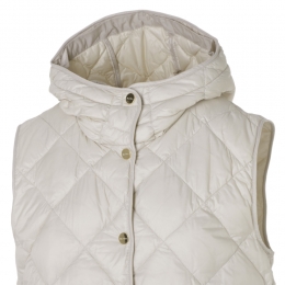 ◆당일◆25FW 트레파 TREFA 다이아몬드 퀄팅 버튼다운 패딩 조끼 밀크 2529296045 066