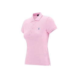 ◆당일◆26SS 포니 로고 자수 슬림핏 카라 티셔츠 핑크 211870245 013