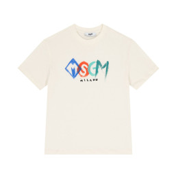 ◆키즈◆25FW 키즈 크레용 로고 티셔츠 아이보리 F5MSJBTH249 013