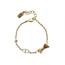 26SS CD 보우 크리스탈 브레이슬릿 골드 B3335WOMCY D319