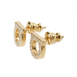 ◆당일◆26SS 간치니 스터드 크리스탈 스몰 이어링 골드 76-0123 0696576