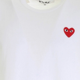 ◆당일◆26SS 레드 하트 와펜 패치 티셔츠 화이트 AX-T108-051-2